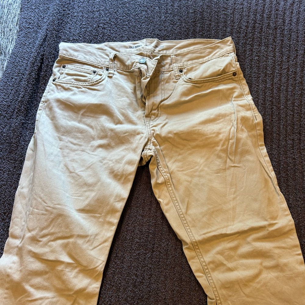 Old Navy Khaki Straight-Leg Jeans